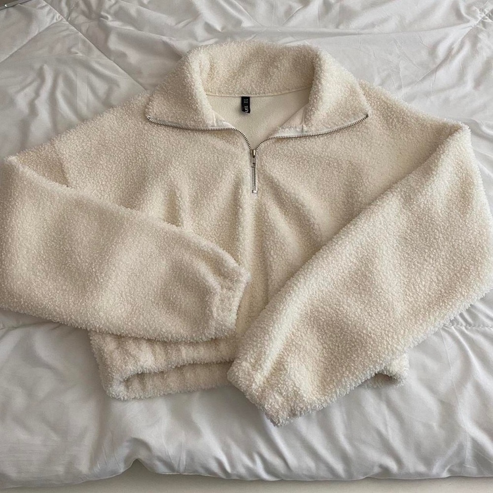 white half zip sweater